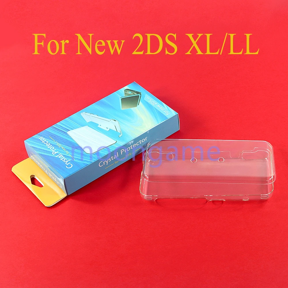 8sets For New 2DS XL LL Games Console Rigid Plastic Clear Crystal Protective Hard Shell Skin Case Cover
