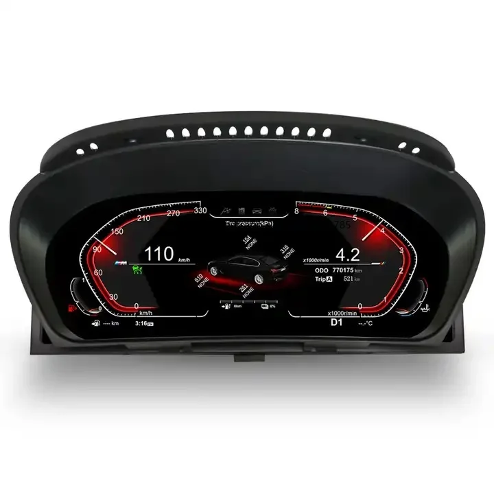 12.3inch Car LCD Dashboard Meter Speedometer Panel for X6 E71 2006-2013 Digital Instrument Cluster