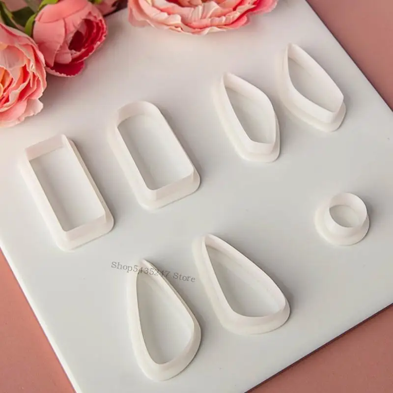 

Reusable Geometric Earring Pendant Mold Resin PLA Crafting Tool For Clay Jewelry Supplies Baking Decoration