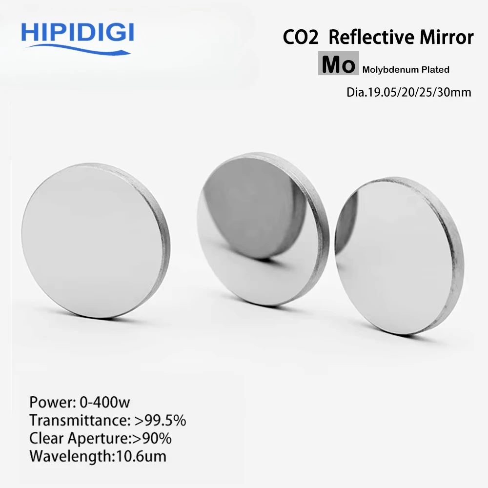 Laser Reflective Lens Mo Mirror Dia.19.05 20 25 30 38.1mm Thickness 3mm for CO2 Cutting Engraving Machine
