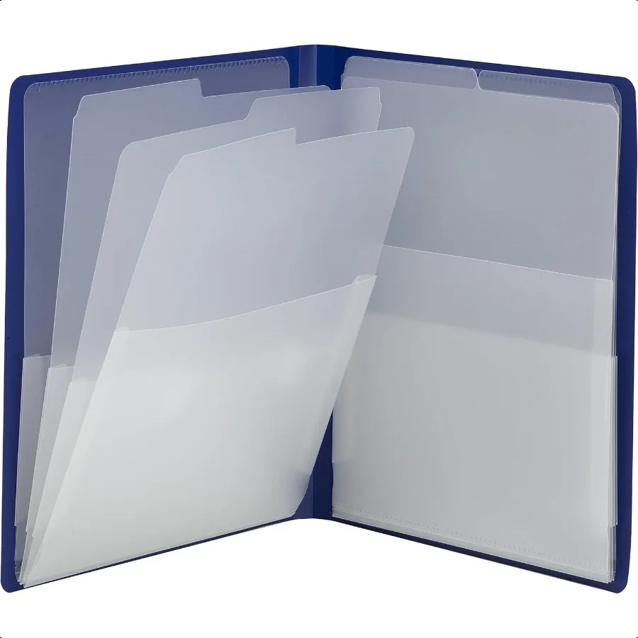 

Organized Up Multi Pocket Organizer Eight Pockets Letter Size Dark Blue