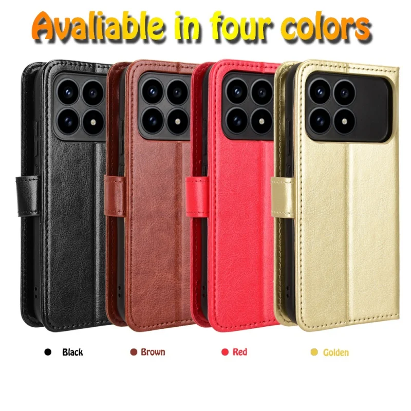 حافظة جلدية فاخرة بحامل كتب لهاتف Xiaomi Poco F8 Pro 2025 حافظة هاتف واقية مع وظيفة الحامل #6