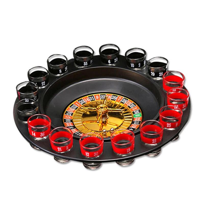 Promotion 16-hole Russian roulette wine glass KTV roulette game wine glass wine table fun turntable game