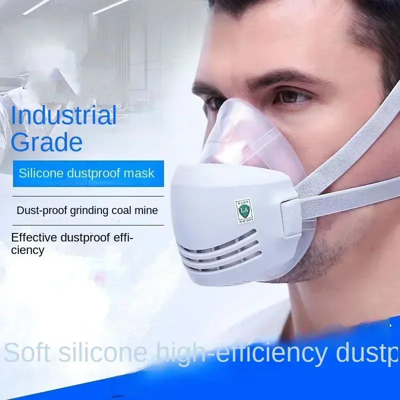Replaceable 3 Filter Industrial Dust Masks Paint Antifouling Polished Masks Construction Safety Rubber Dust