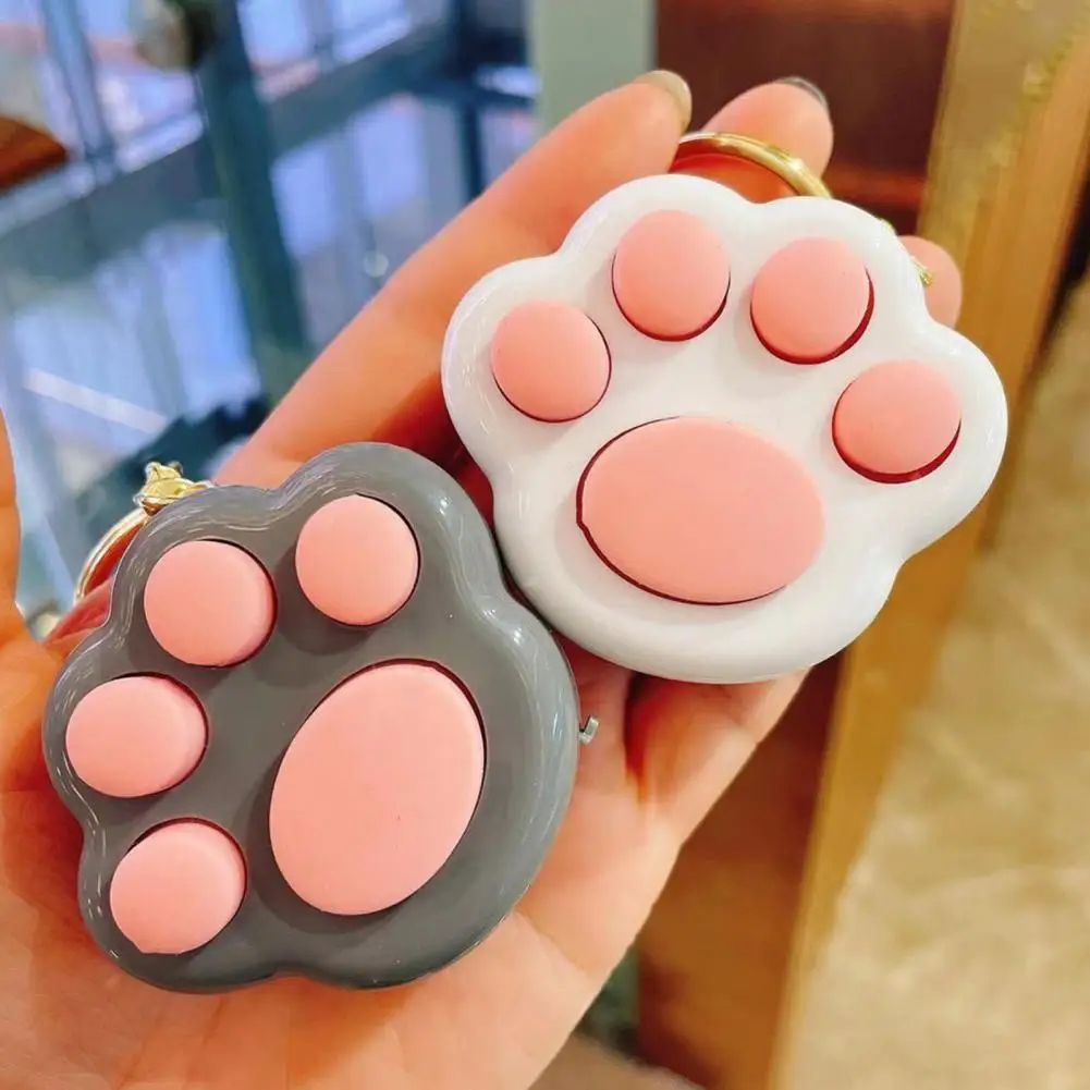 Adorable Zinc Alloy Memory Training Pendant Cat Paw Shape Mini Memory Game Machine Backpack Key Ring Hand-brain Coordination