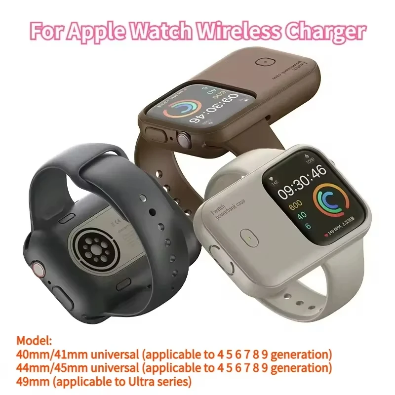 

Portable Watch Wireless Fast Charger Powerbank Case Outdoor For Apple Watch Wireless Charger Apple Watch S9 40 41 44 45 49mm