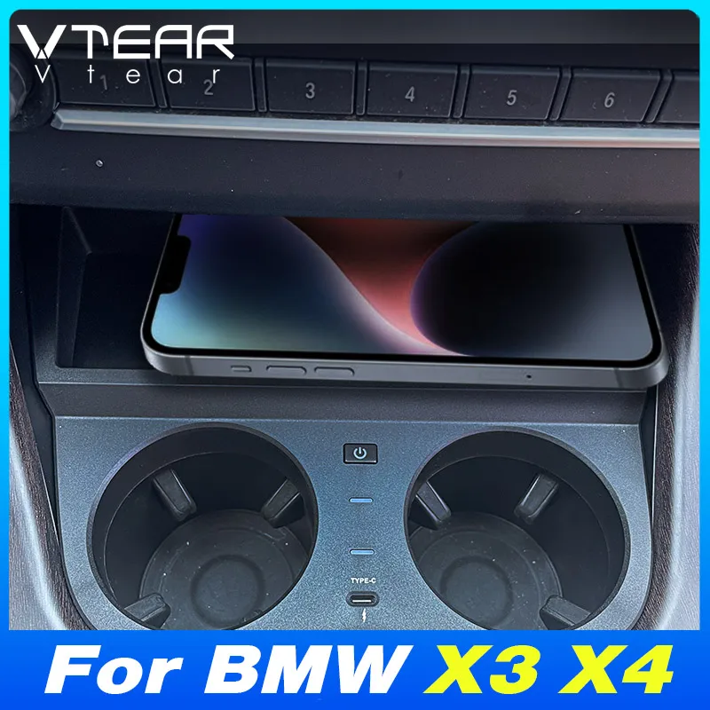 

Car Wireless Charger For BMW X3 F25 X4 F26 Accessories Fast Cell Phone Charging Plate Interior Modification Parts 2014-2017
