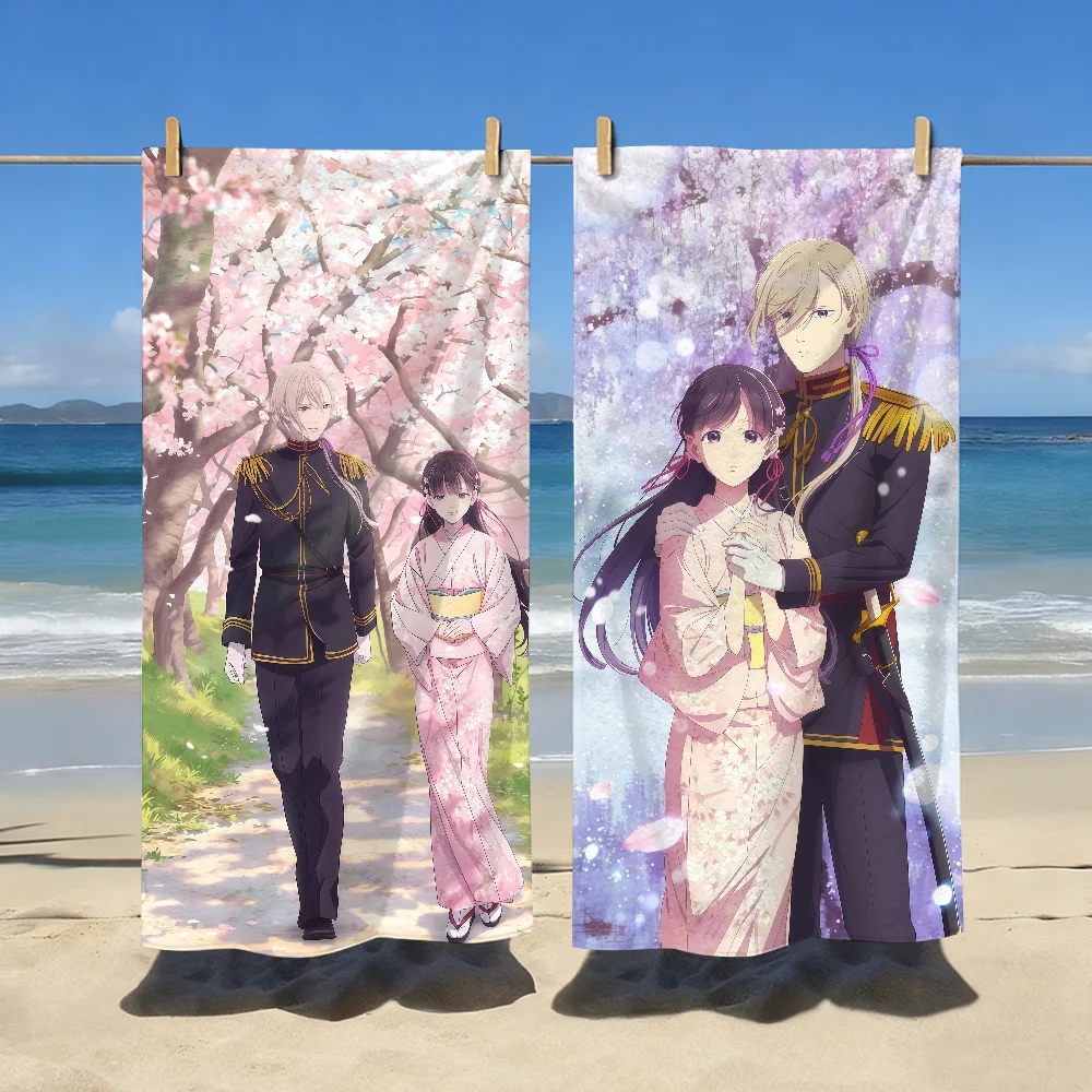 Anime My Happy M-Marriage-S Towel Sports Quick Dry Travel Camping Gear Sandproof Soft Light Large Beach Towel