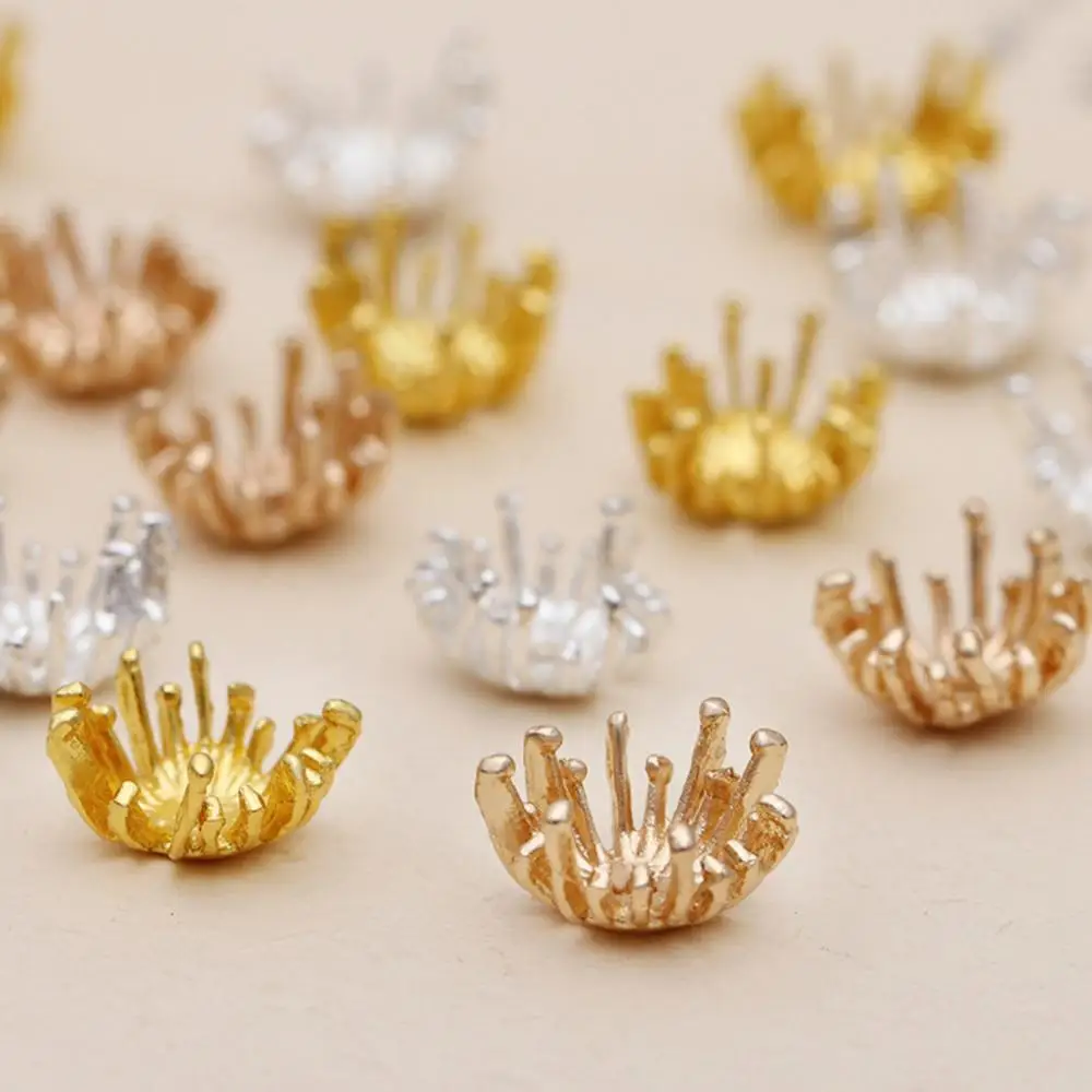 REGELIN 14mm Torus kwiat Spacer filigran biżuteria 50 sztuk/partia Spacer kwiaty Charms luźne koralik zaślepki dla DIY ocena biżuteria — zdjęcie 3