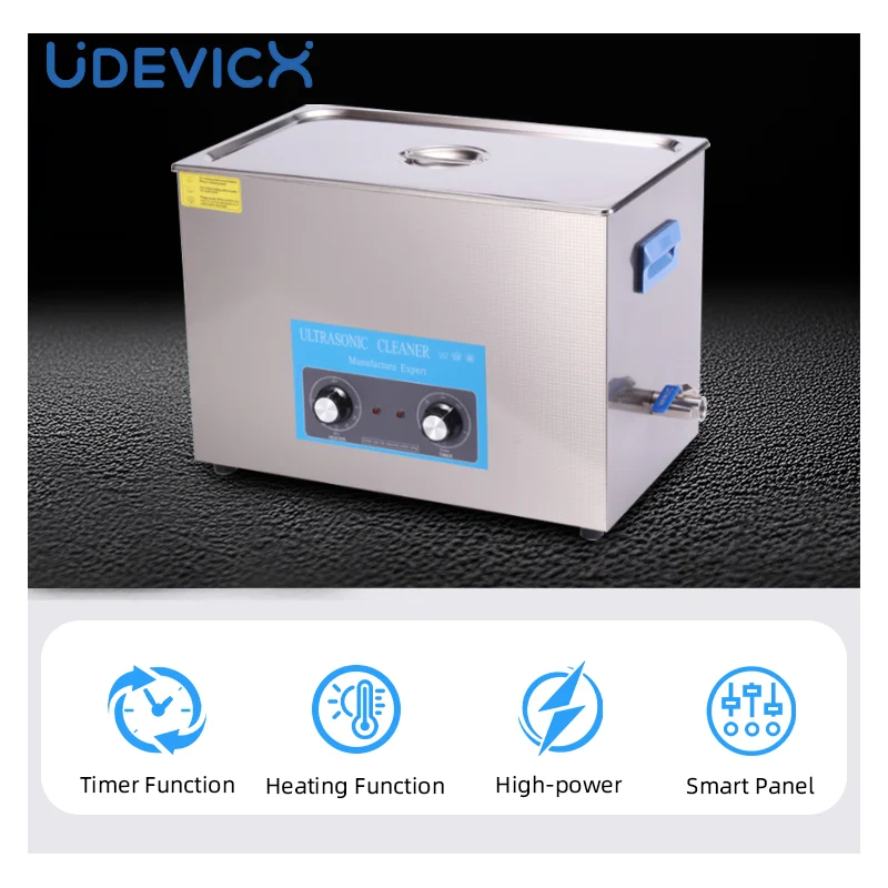เครื่องทำความสะอาดอัลตราโซนิกแบบพกพา กำลังสูง ทำความสะอาดล้ำลึก ความจุ 2-30 ลิตร พร้อมฟังก์ชั่นทำความร้อนและตั้งเวลา สำหรับทำความสะอาดชิ้นส่วนและเครื่องประดับ