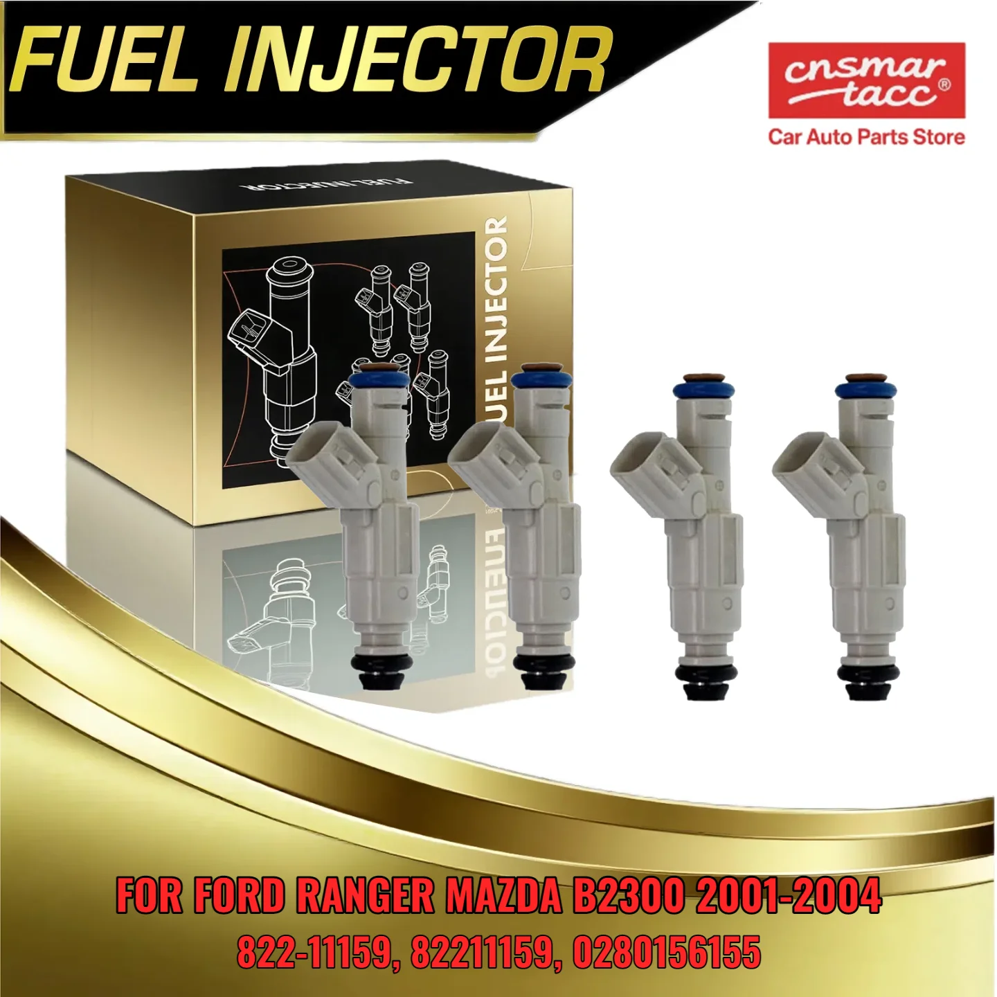 

4PCS Fuel Injector For Ford Ranger 2001 2004 For Mazda B2300 2 3L DOHC 82211159 0280156155