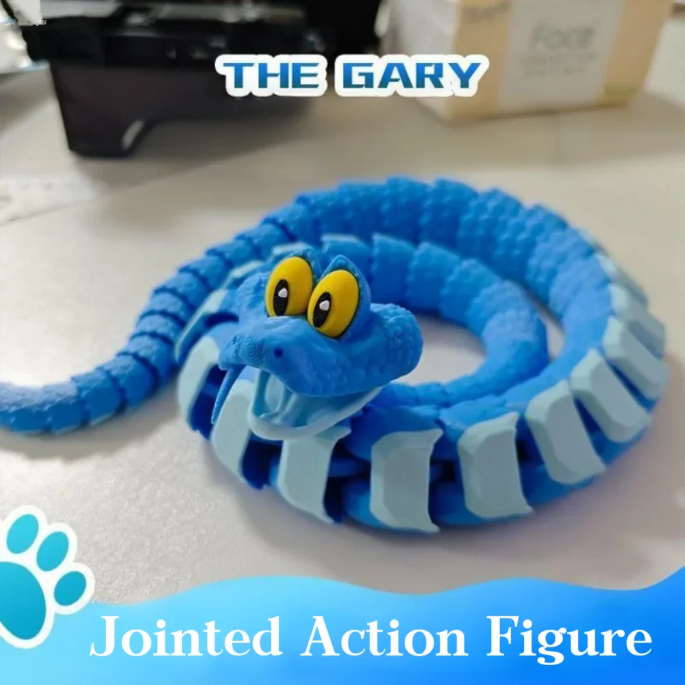 Modello Gary serpente stampato in 3D Action Figure snodabile 40 cm Simulazione articolata Giocattolo Serpente Amico di Judy e Nick, Regalo per bambini