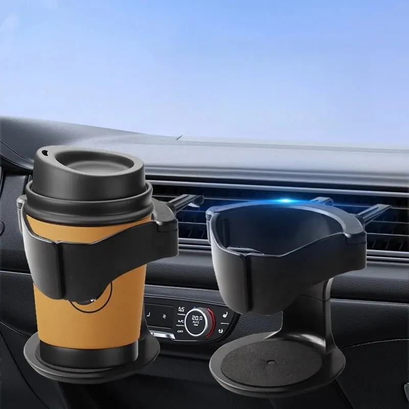 Porte-gobelet de voiture multifonctionnel, porte-gobelet à café, évent d'aération, clics automatiques, support T1 pour eau HI et cendrier