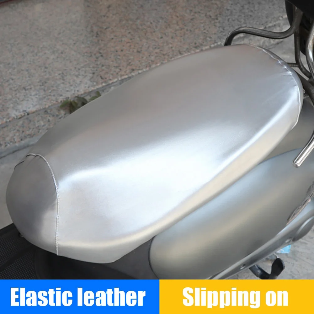 Juste de siège de moto en cuir, imperméable, anti-poussière, protection solaire, housse de coussin de scooter, housse de protection, 92x55cm, 1 pièce