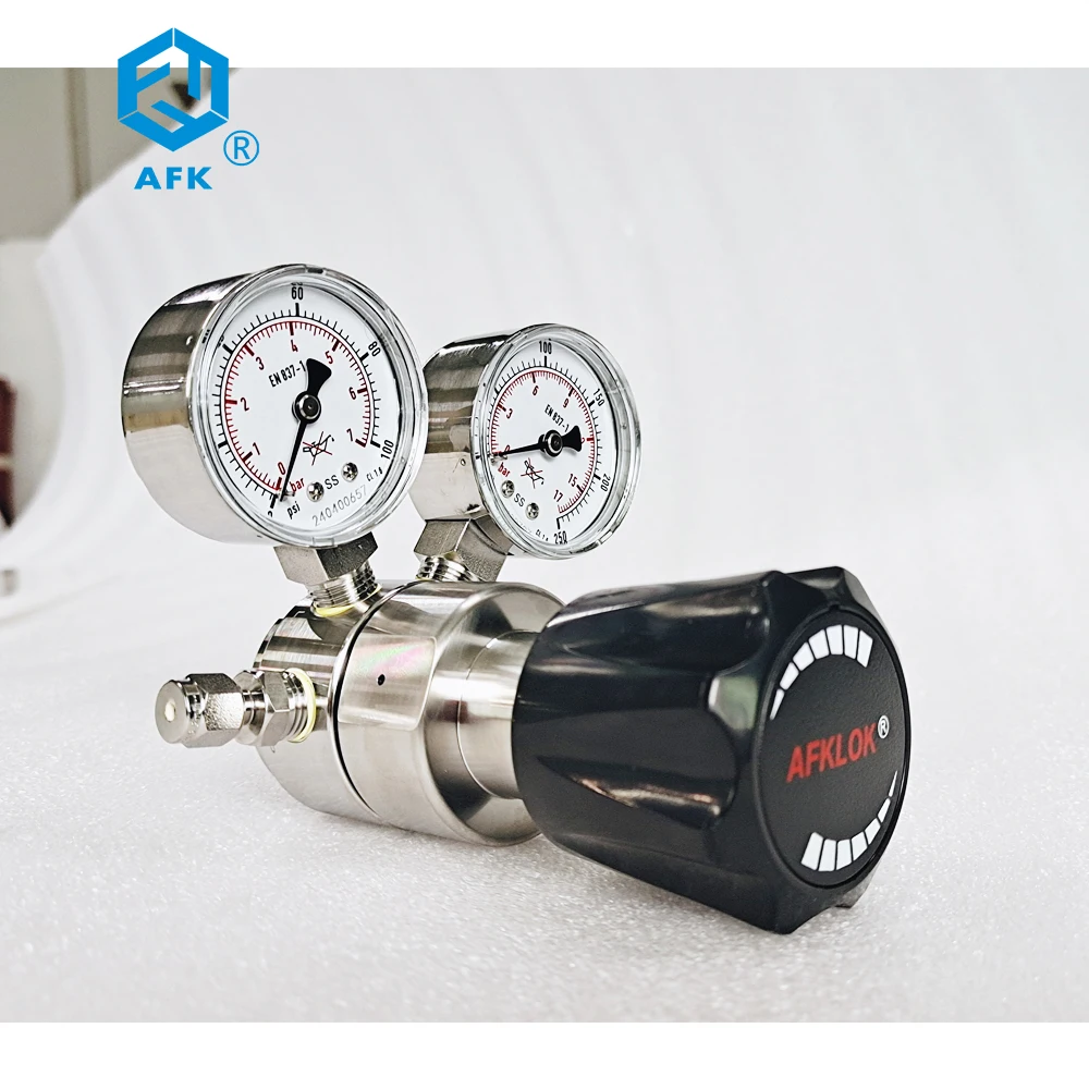 250PSI Industrial & Laboratory CO2 Argon Acetylene Chlorine Air Ammonia Hydrogen Gas Pressure Regulator