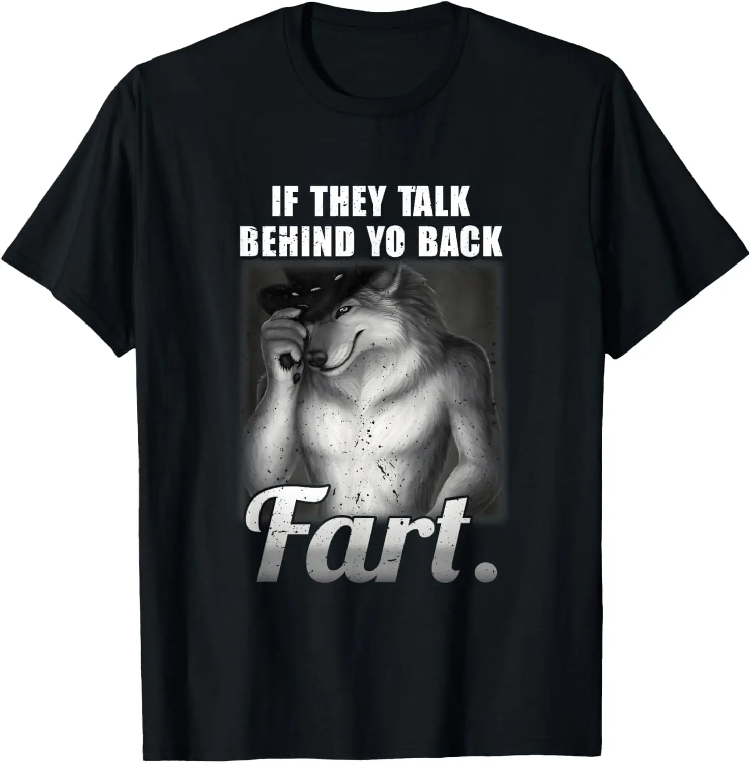 Meme If They Talk Behind Your Back Fart Funny Oddly Specific T-Shirt 100% Cotton Trendy Y2K Short-Sleeve Tee-Soft, Quick-Drying,