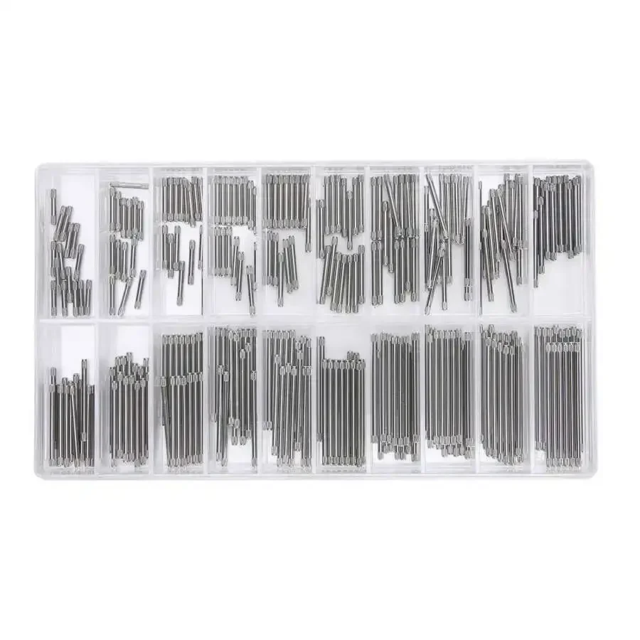 300Pcs 1.0/1.2mm Stainless Steel Watch Band Strap Bracelet Tube Friction Bar Link Pins Replacement Parts Watch Repair Accessory