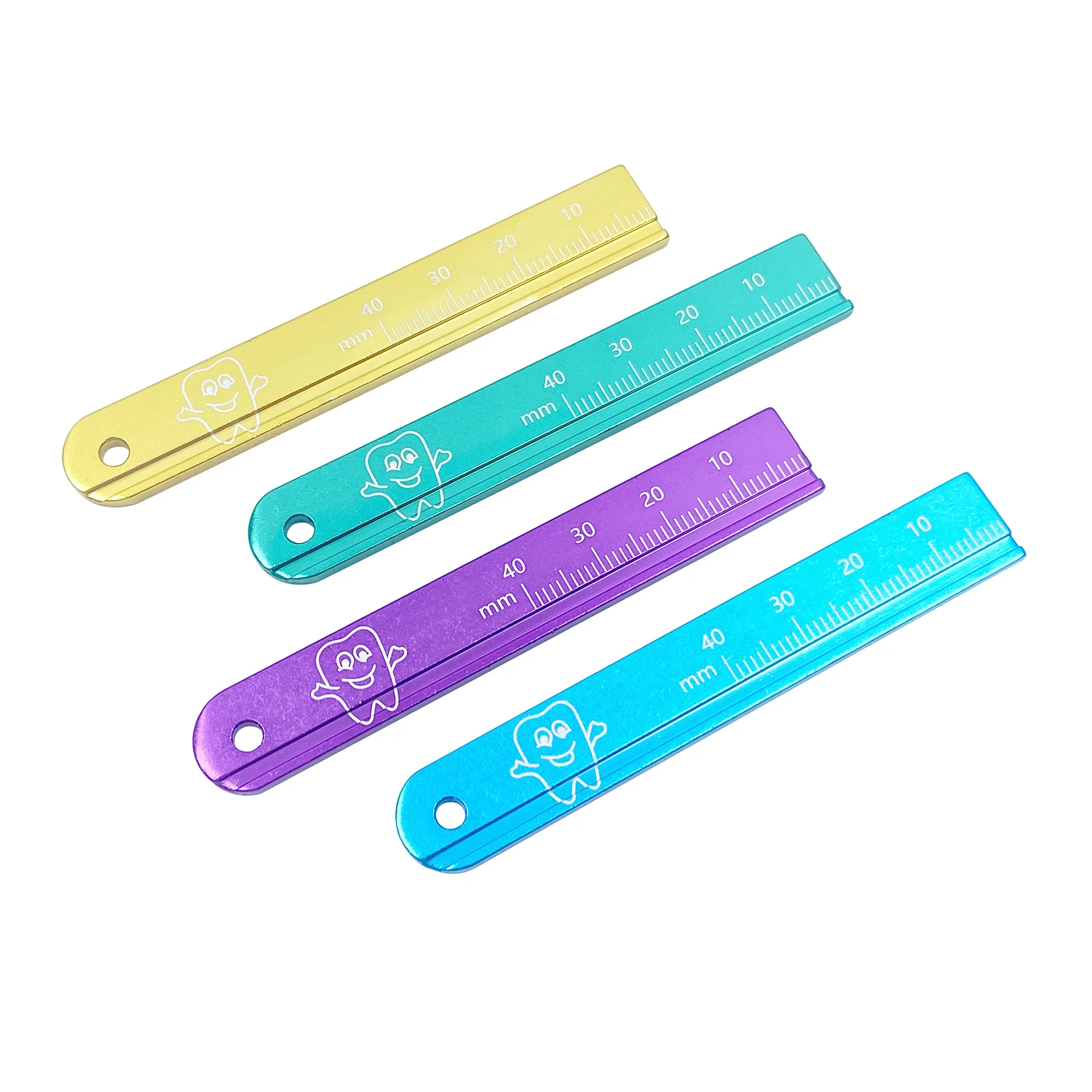 JOLANT Dental Rulers Aluminium Dentist Endo Finger Ruler Measure Scale Endodontic Dental Instruments Measuring Endo Ruler