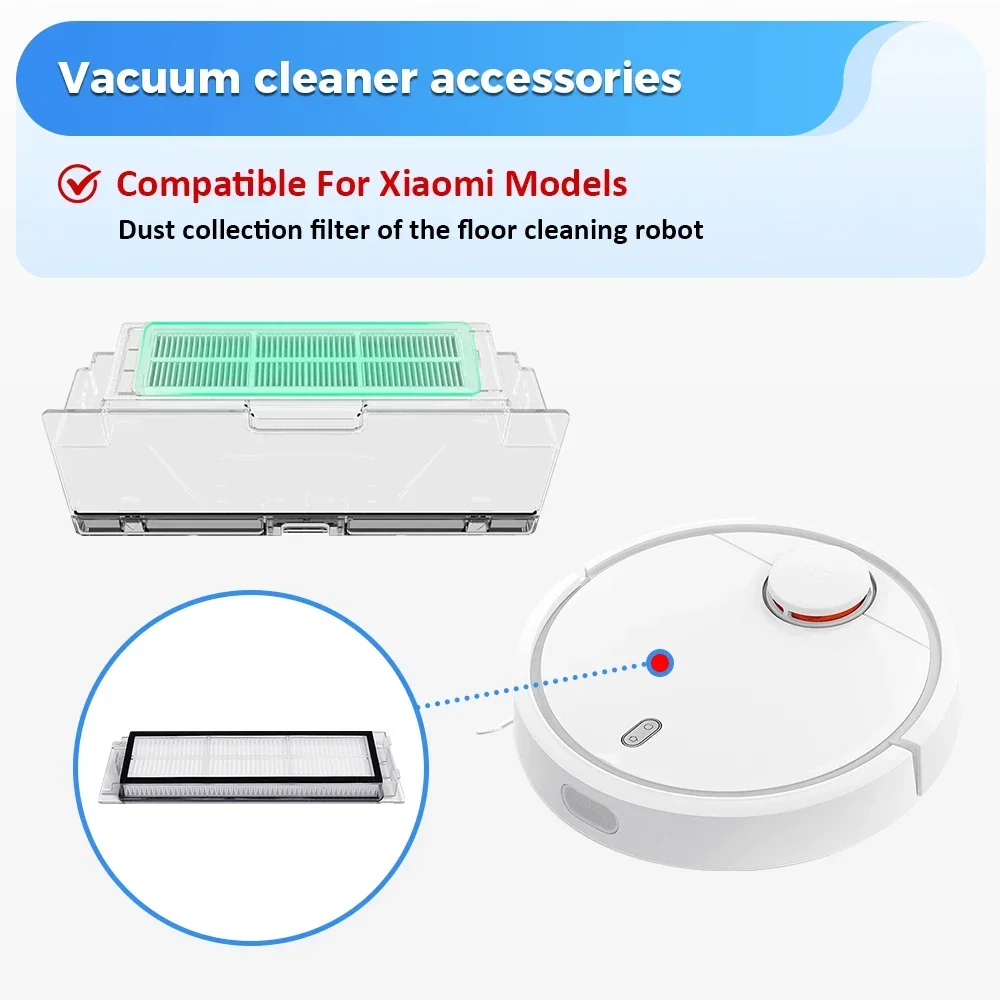 HEPA Filter Replacement For Roborock S5/S5 Max/S6/S6 Pure/S6 MaxV /S50/S51/S52/S55/E4/E5 Vacuum Cleaner Parts Accessories