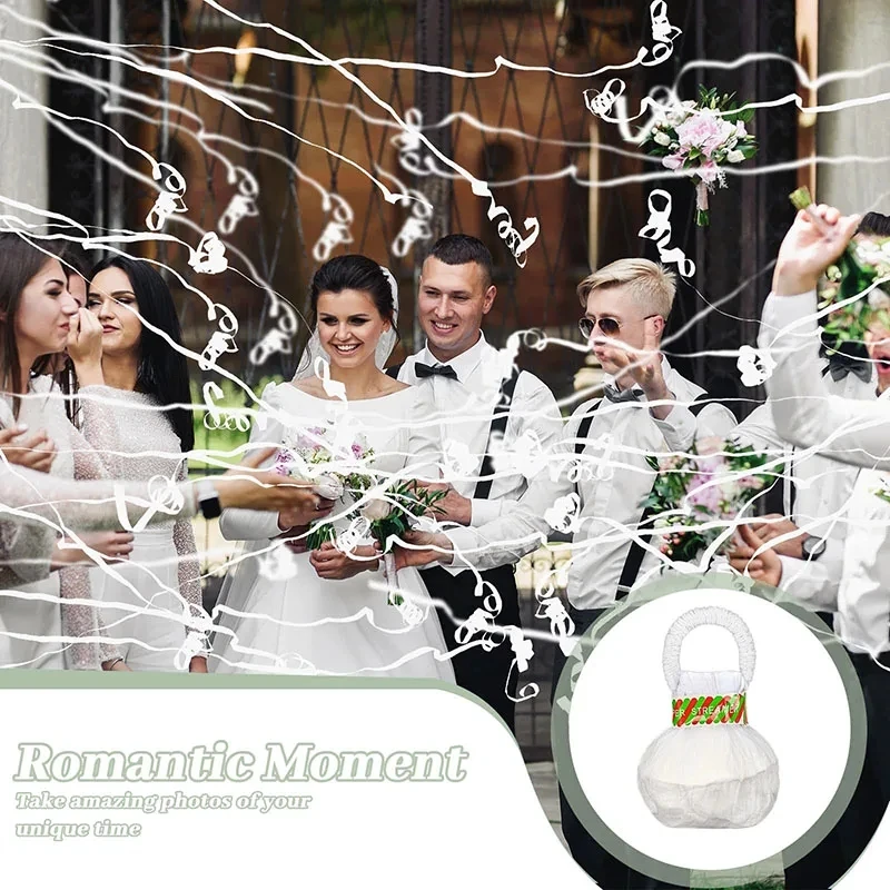 10 Packungen weiße Luftschlangen-Poppers, bunte Handwurf-Konfetti-Poppers, kein Chaos, Papiercracker für Geburtstag, Hochzeit, Partyzubehör – Detail 5