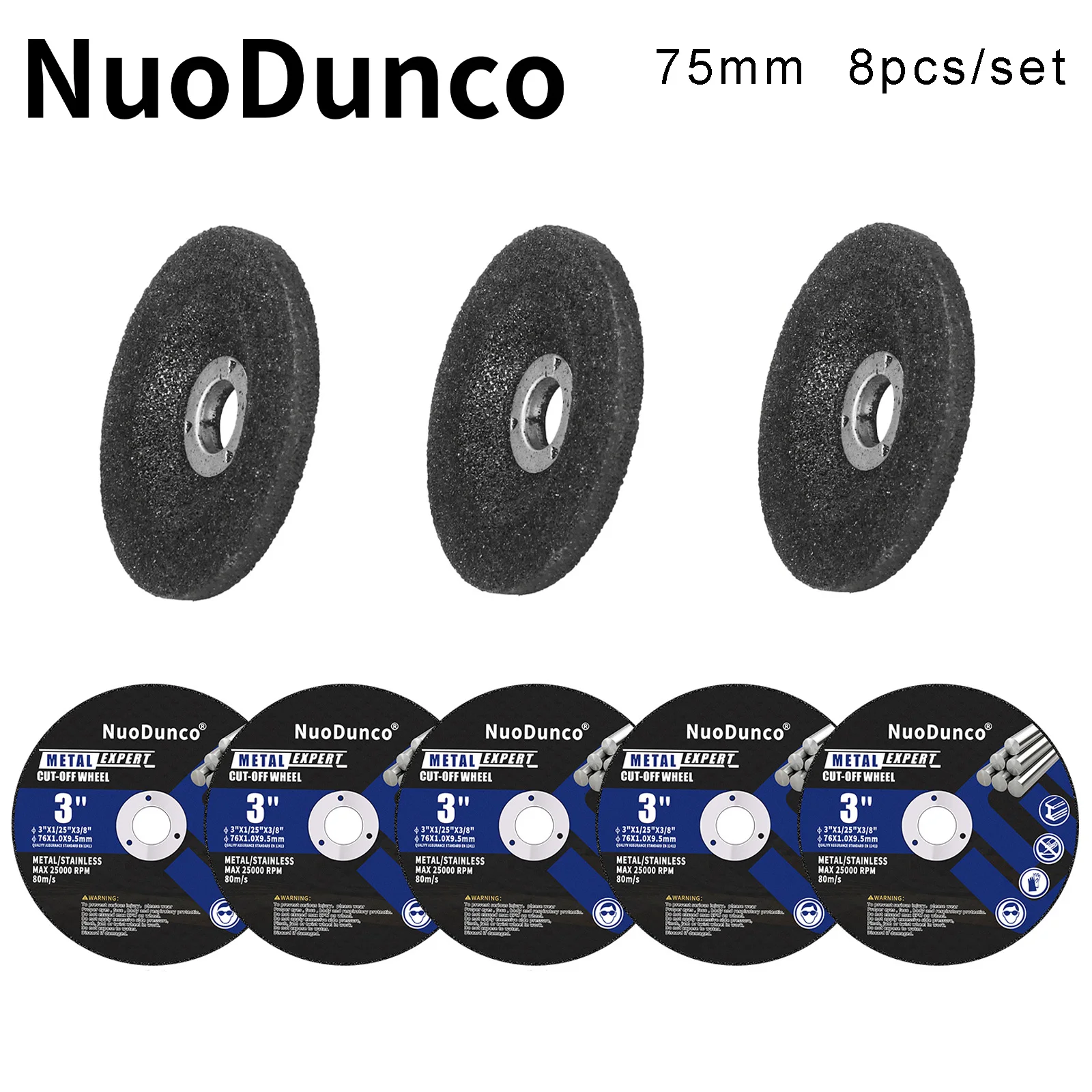 8Pcs/Set 75mm Grinder Grinding Wheel 3 Inch Metal Cutting Disc For Metal wood Pvc Cutting Mini Cut Off Wheel Grinding Tool