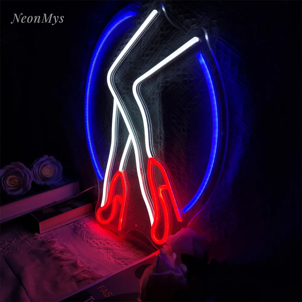 Kaki wanita seksi tanda Neon Bar ruang permainan klub pesta kamar tidur rumah untuk gantungan dinding dekorasi seni kecantikan wanita kaki suasana lampu