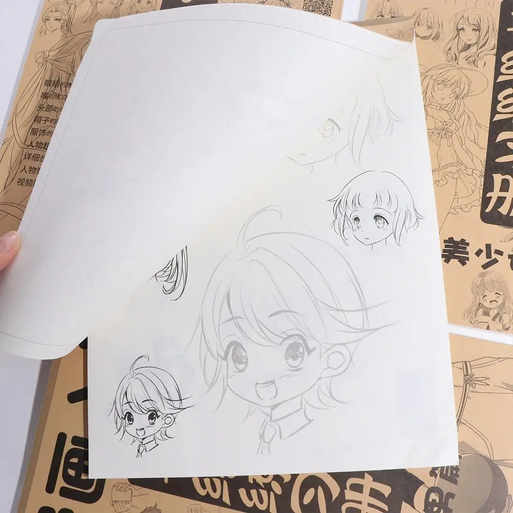 Anime Characters Hand Painted Tutorial Book Sketching Practicing Line Draft Practice Books Learning Studying Art Tracing Sketch