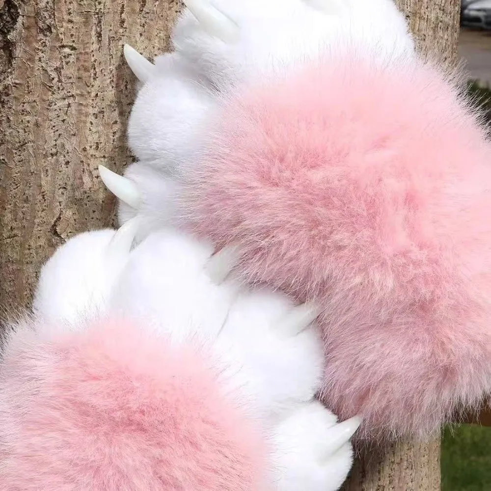 luvas-de-garra-de-besta-espessas-e-quentes-acessorios-de-cosplay-luvas-de-pata-de-gato-luvas-peludas-de-garra-de-gato-comic-con