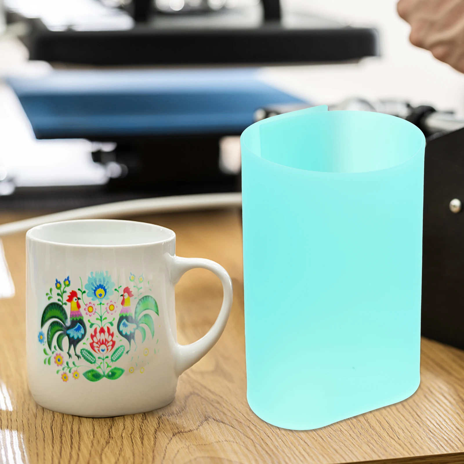 

3Pcs Mug Sublimation Sleeves Heat Resistant Silicone Wraps Uv Protection Durable Elastic Professional Mug Press Sublimation