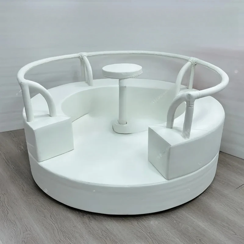 

China White Pastel 1~6 Kids Merry Go Round Outdoor Rental Spin Seat Carousel Child Party Electric Soft Play