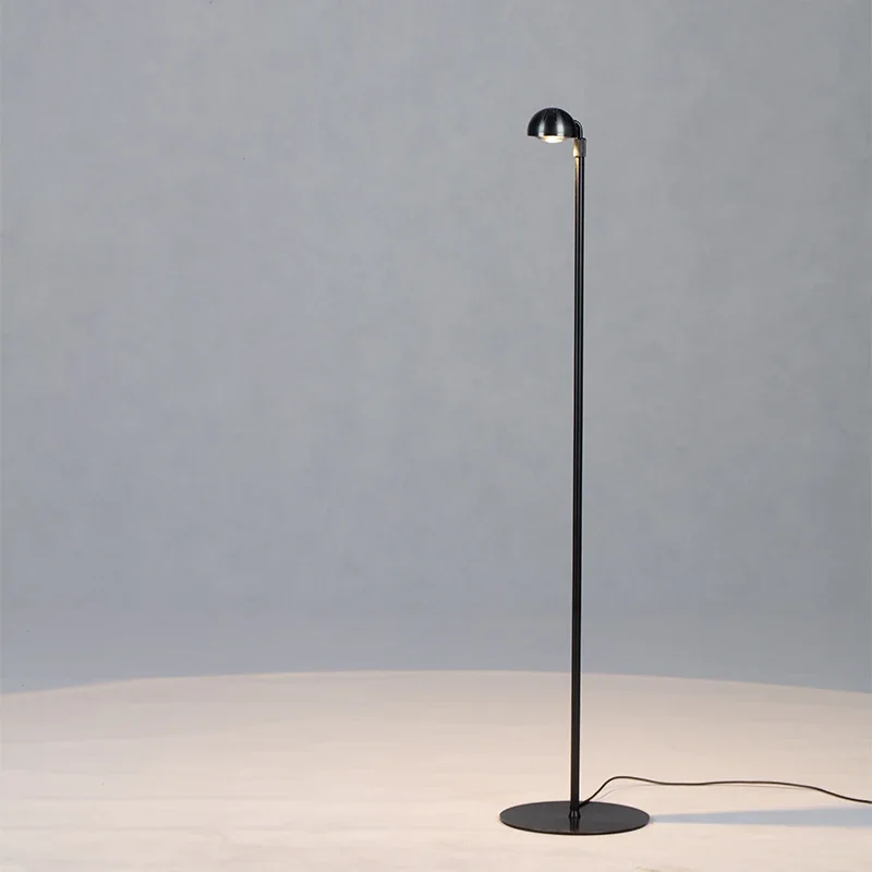 Nordic Style Height Adjustable Touch Dimming USB Power Supply 3000K LED Aluminum Alloy Black Red Floor Lamp for Bedroom