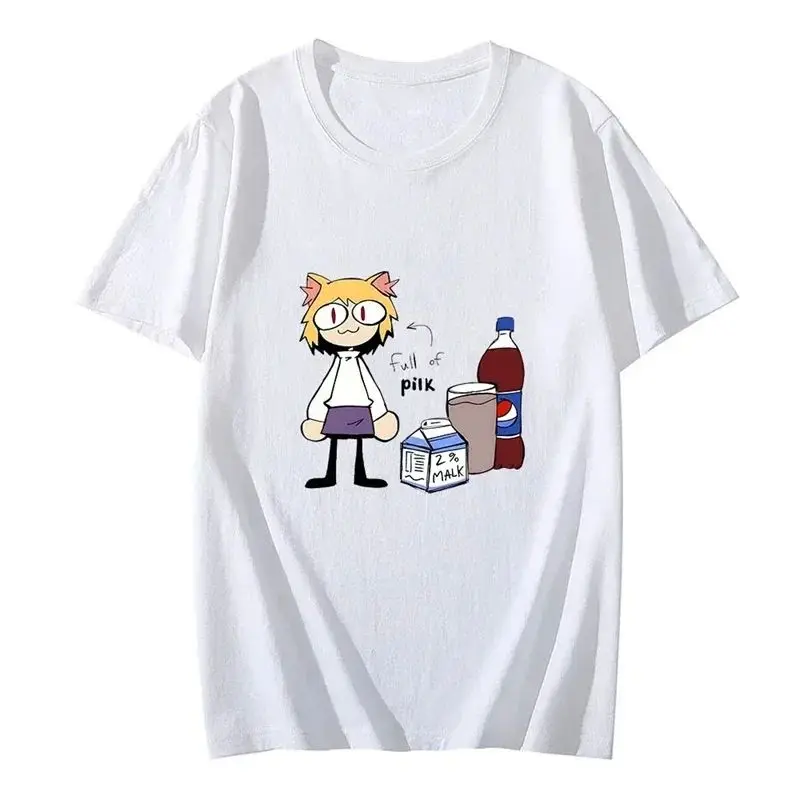 

Футболка Mel Blood Neco Arc ex Cus с ручной росписью, уникальный дизайн, модная одежда для мужчин и женщин