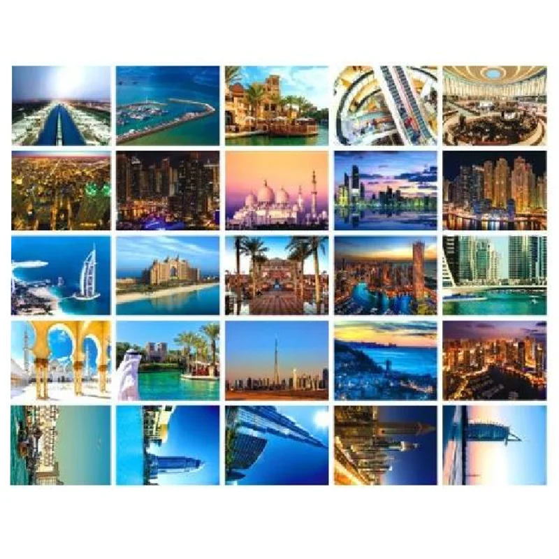 Dubai Landscape Postcard HD Photography Gift Greeting Card For Home Background Decoration Wall Stickers Card Wish Wall Design