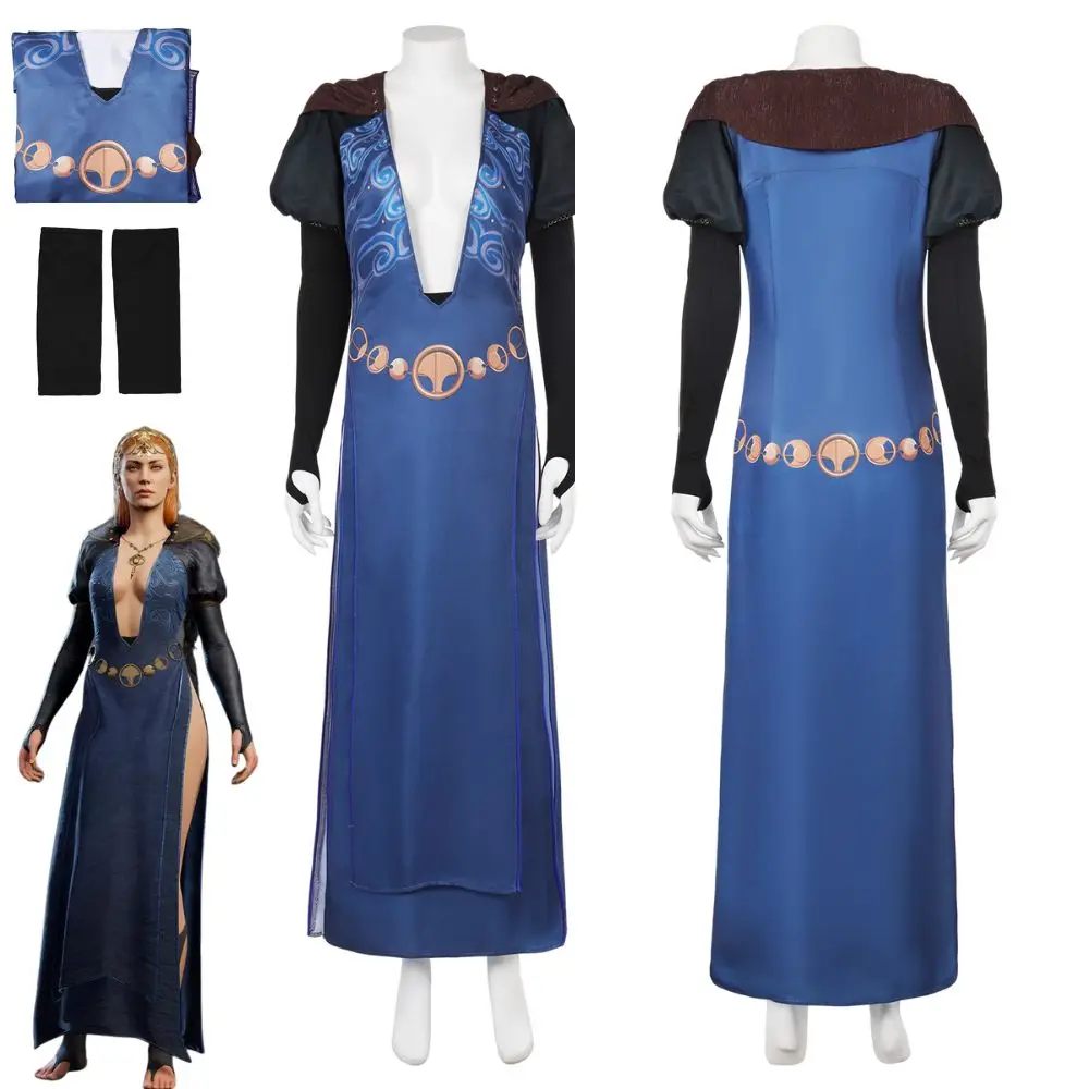 Mizora Cosplay Baldurs Gate 3 Costume Fantasia Disguise for Adult Women Dress BG3 Roleplay Outfit Female Halloween Carnival Suit