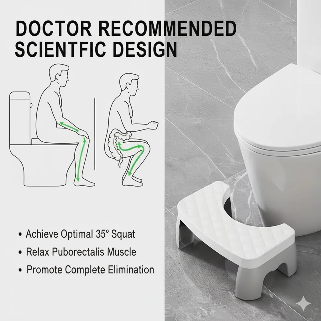 New Waterproof Squatty Potty Toilet Stool Toilet Foot Stool Squat Stool For Pregnant Woman Children