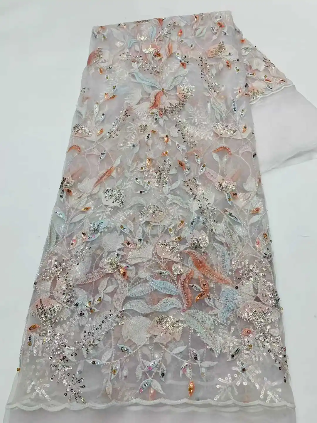 قماش دانتيل أفريقي 2025 قماش دانتيل مطرز مع ترتر نيجيري زفاف عالي الجودة قماش دانتيل تول مطرز لحفلات الزفاف