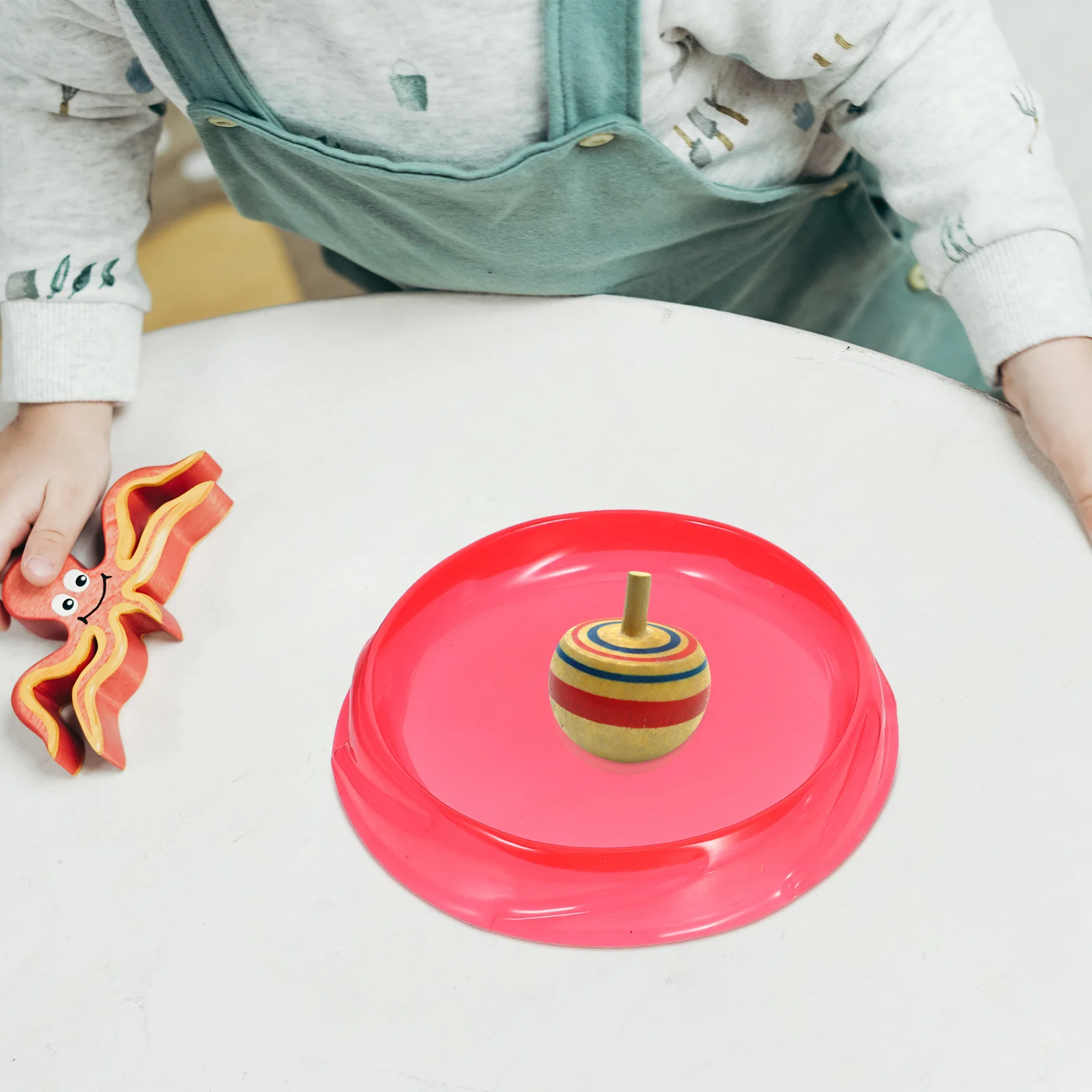 4 Stück Kunststoff-Kampfplatte Gyro rund stabil Stadion Spin Tablett Indoor Outdoor Spinning Kampfstadion