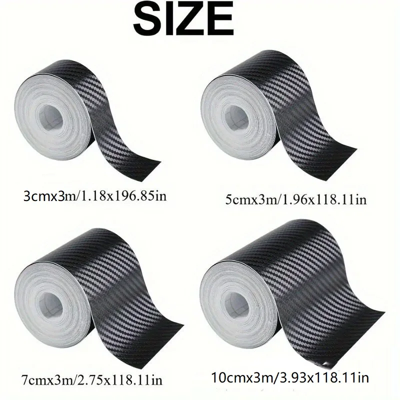 Nano Carbon Fiber Car Sticker Paste Protector Strip DIY Automotive Protective Film Auto Door Sill Side Mirror Anti Scratch Tape