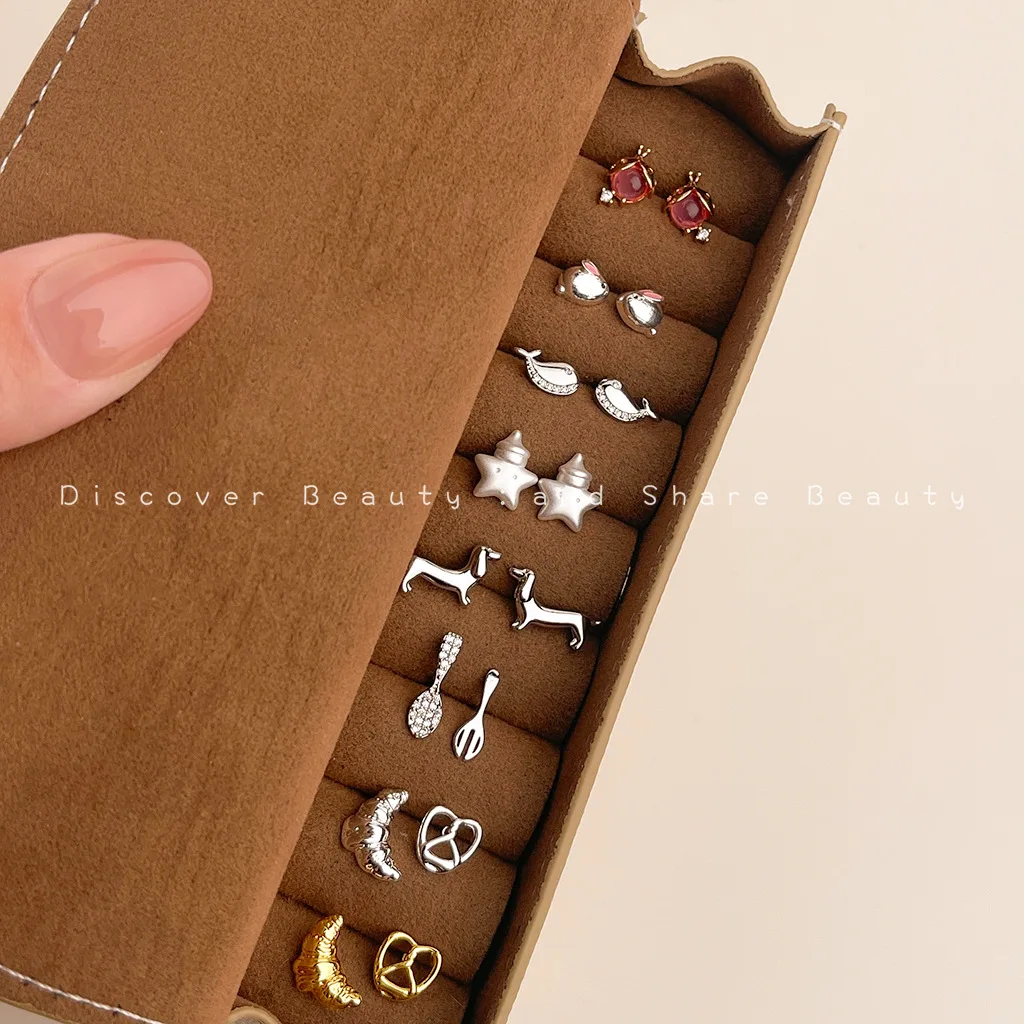 

Серьги-гвоздики DIY: забавные мультяшные, простые геометрические, женские, с серебряной иглой, модный нишевый дизайн, темпераментные, для сна