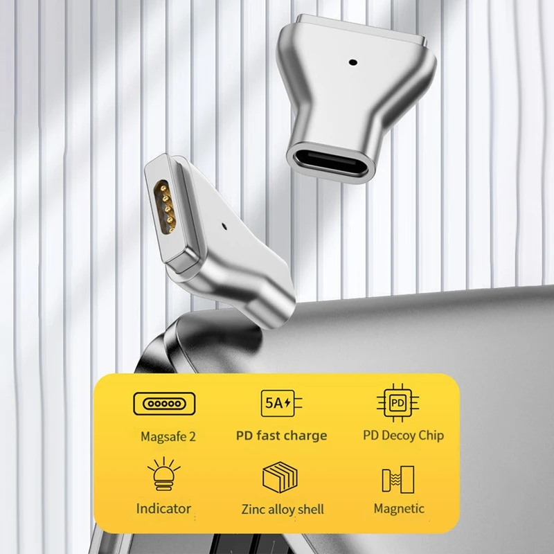 Adaptateur de charge rapide pour ordinateur portable Pro, USB C vers Magsafe 2, magnétique PD