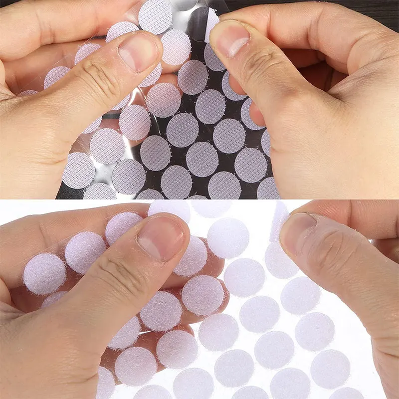 50/100Pairs Hook and Loop Dots Self Adhesive Fastener Dot Nylon Sticky Back Grip for Office School DIY Crafts 10/15/20/25/30mm