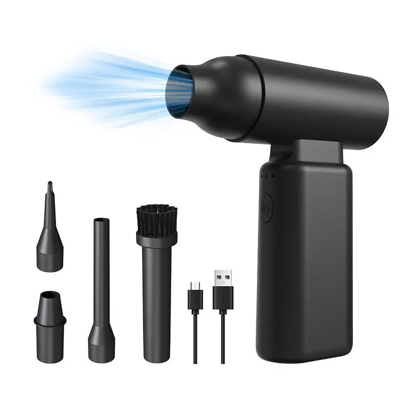 Mini Electric Air Duster Blower for Computer Keyboard Camera Lens Cleaning, Portable Rechargeable Compressed Air Gun for Home
