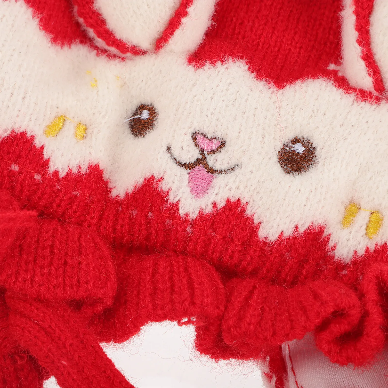 

Baby Knitted Ear Cover Hat Soft Warm Rabbit Ear Beanie Cozy Infant Headwear Winter Protection Cap Baby Knitting Hat