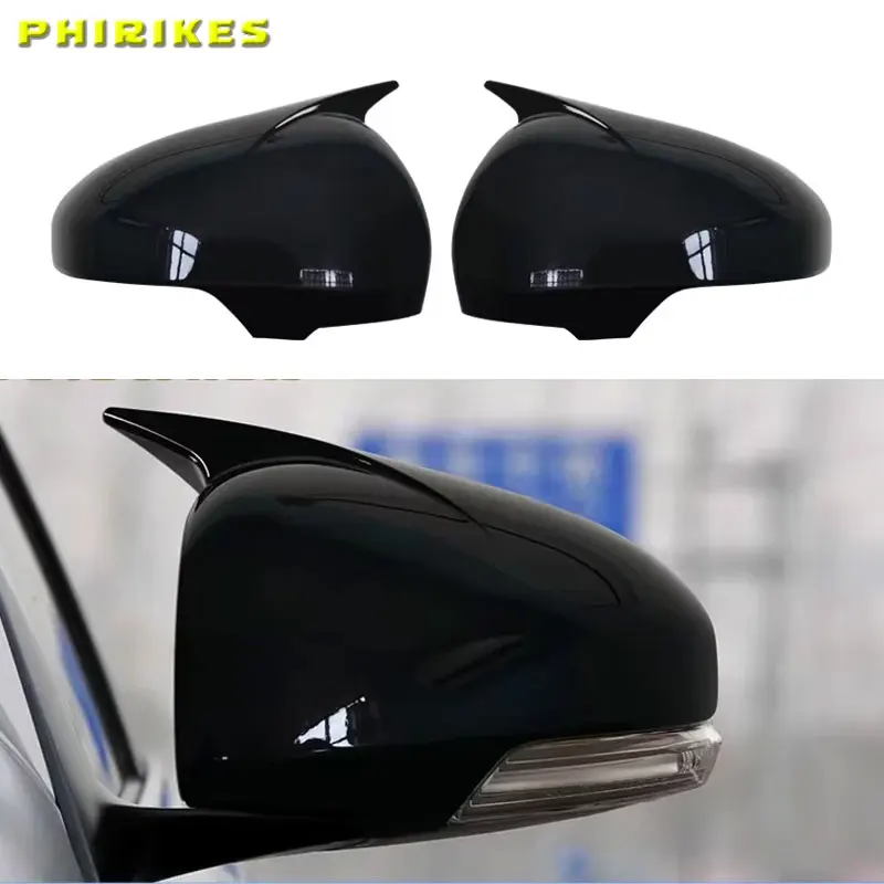 Rückspiegelabdeckung Flügel-Seitenspiegelkappe Hochglanz-Schwarz Passend für Toyota Mark X Reiz 2010 - 2016