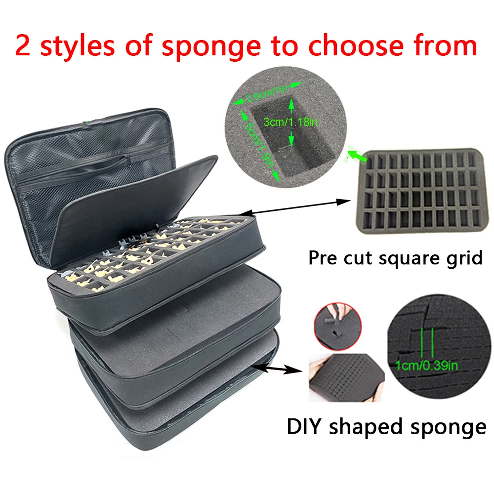 EVA Storage Bag With Detachable Custom Sponge Diy Handmade 3Layer Zipper Bags Waterproof Tool Case Box Large Travel Bag Gift