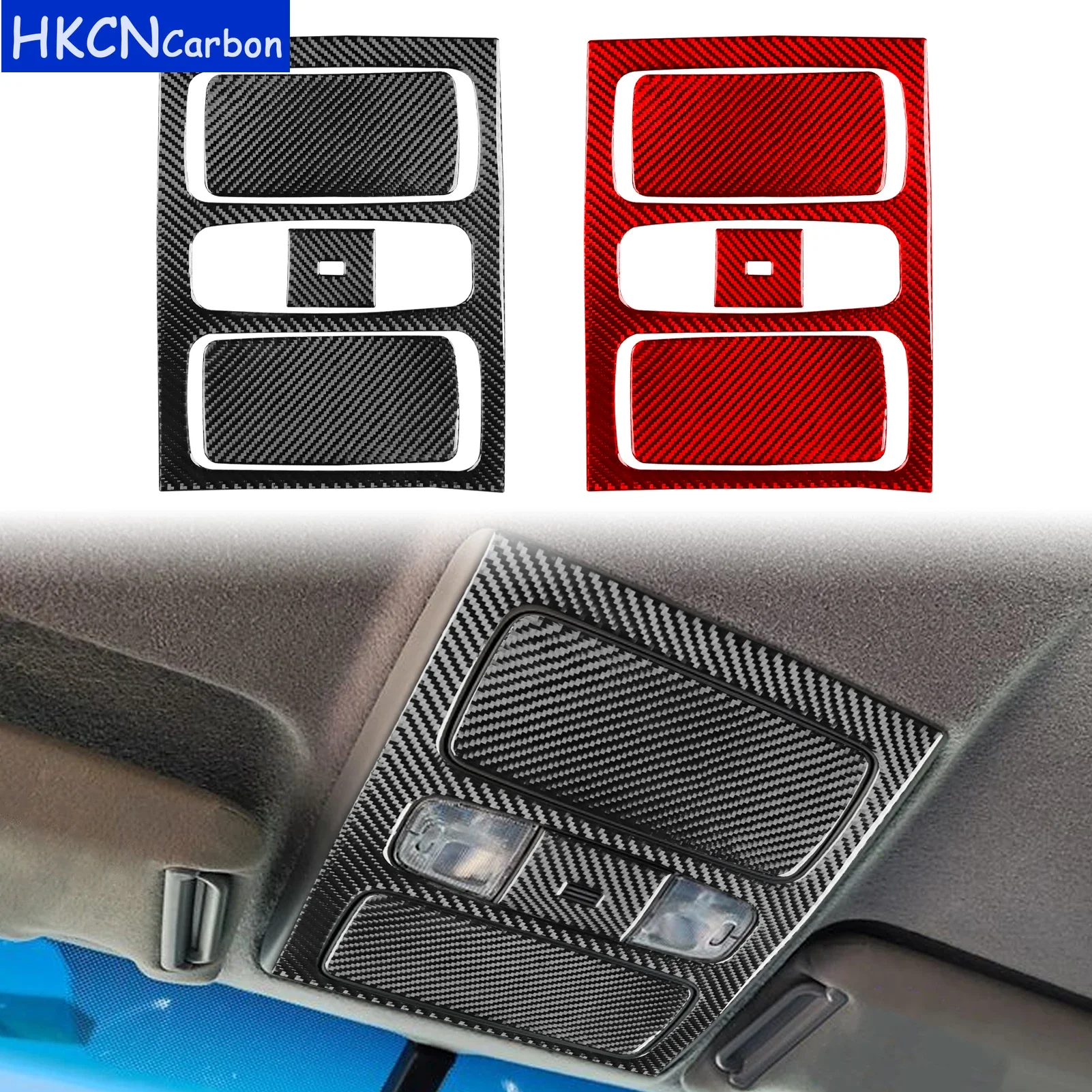 

For Toyota Tacoma 2011—2015 Cars Accessories Real Carbon Fiber Roof Reading Light Cover Trim Sticker Decorative Modification