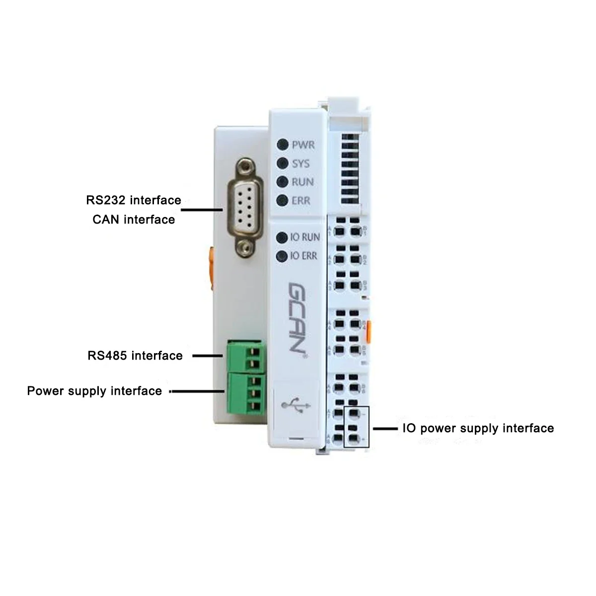 Ethernet RS232/485 interface PLC programmable logic controller supports OpenPCS/Codesys software