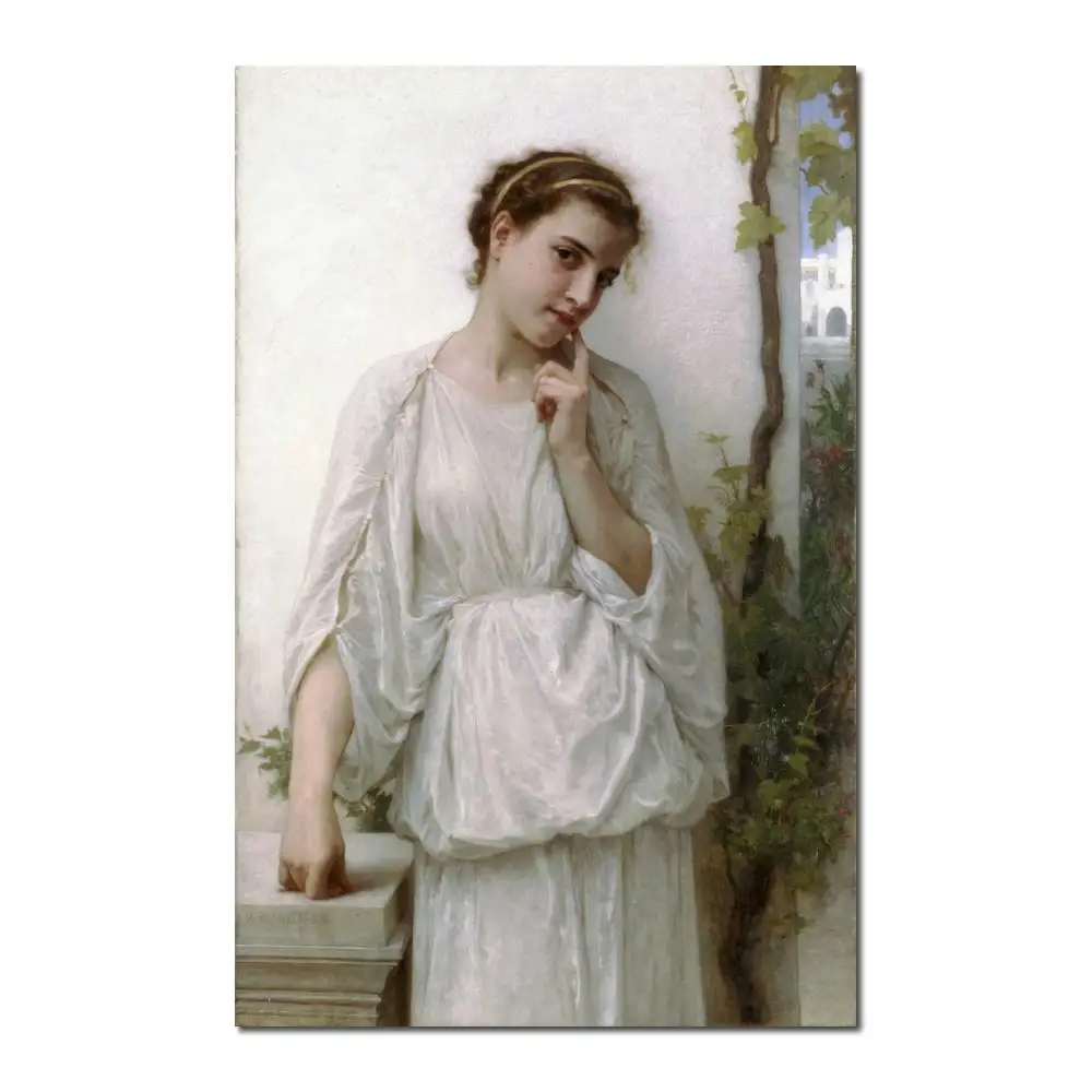 

Painting for sale Reverie by William Adolphe Bouguereau Canvas High quality Hand painted