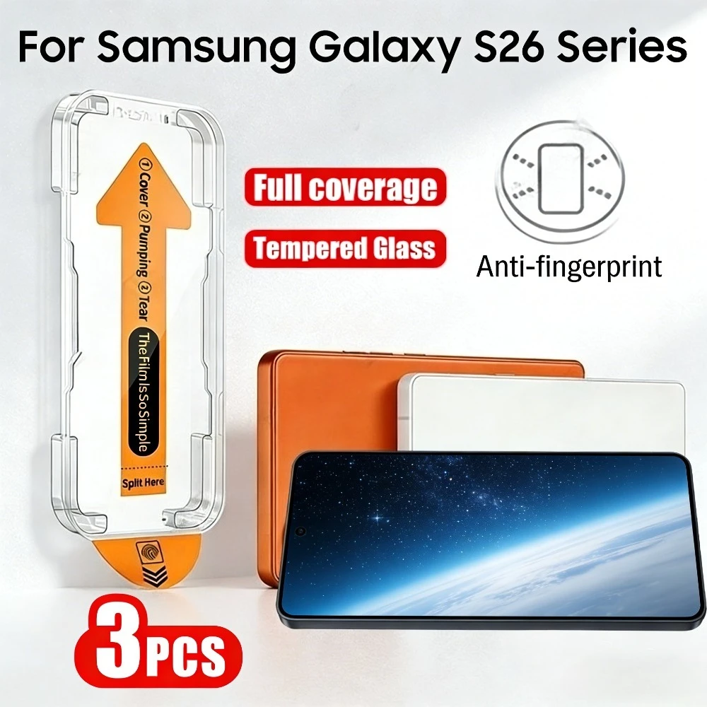

Защитное стекло на весь экран (3 шт.) для Samsung Galaxy S26 S25 S24 Ultra S23 S22 S21 Plus S26 S25 Edge с установкой в один клик