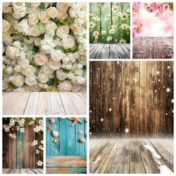 Vinyl Polyester Photography Backdrop Custom Flower Landscape Wooden floor Snow Decor Kids Adult Portrait Background Photo Studio